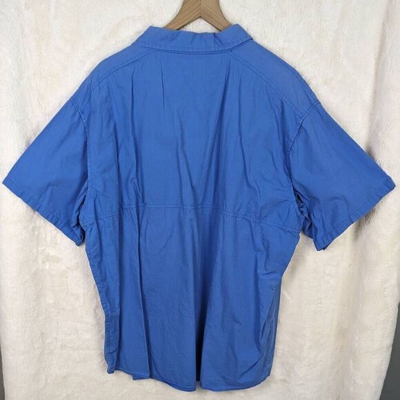 Columbia Men’s 2XL XXL Blue Button Down Vented Fishing Shirt Comfort Outdoors - Picture 2 of 5